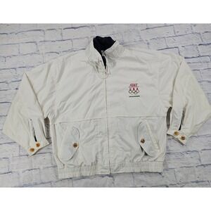 Norman Todd USA Olympics Jacket Mens Large White AT&T Sponsor Vintage 90s Bomber